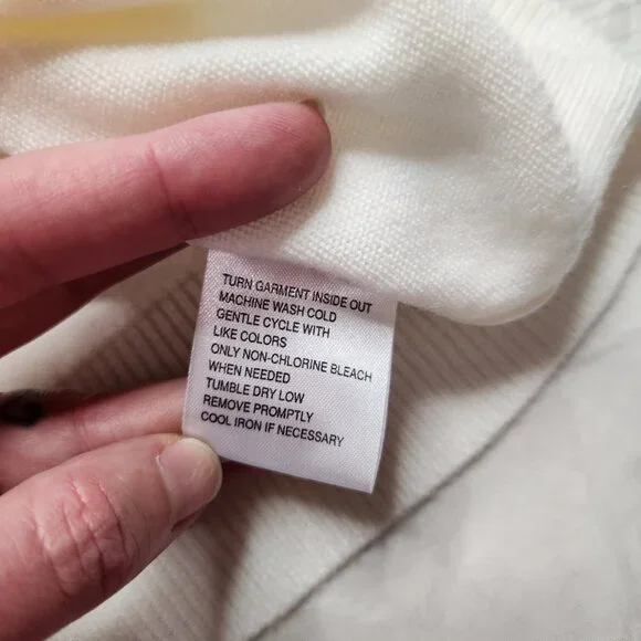 Off White Soft Turtleneck Sweater Top - Picture 7 of 9